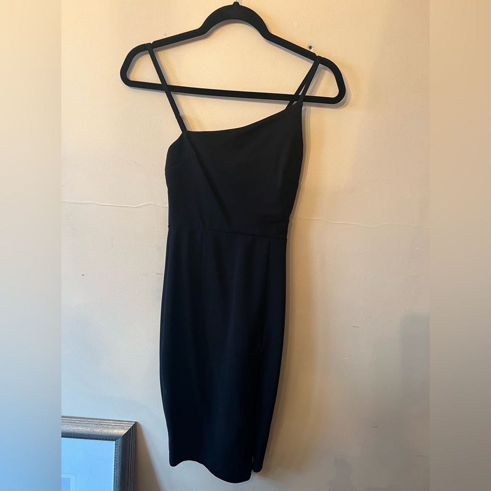Lulus black slanted dress